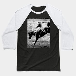 Rodeo Cowboy - Bucking Bronco Rider Baseball T-Shirt